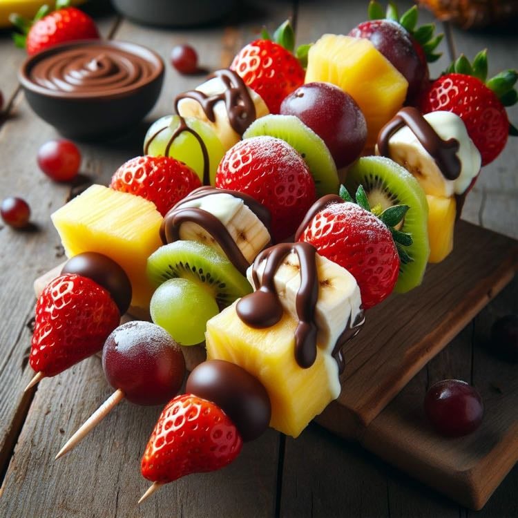 Fruta con Chocolate. - Snack 🍬