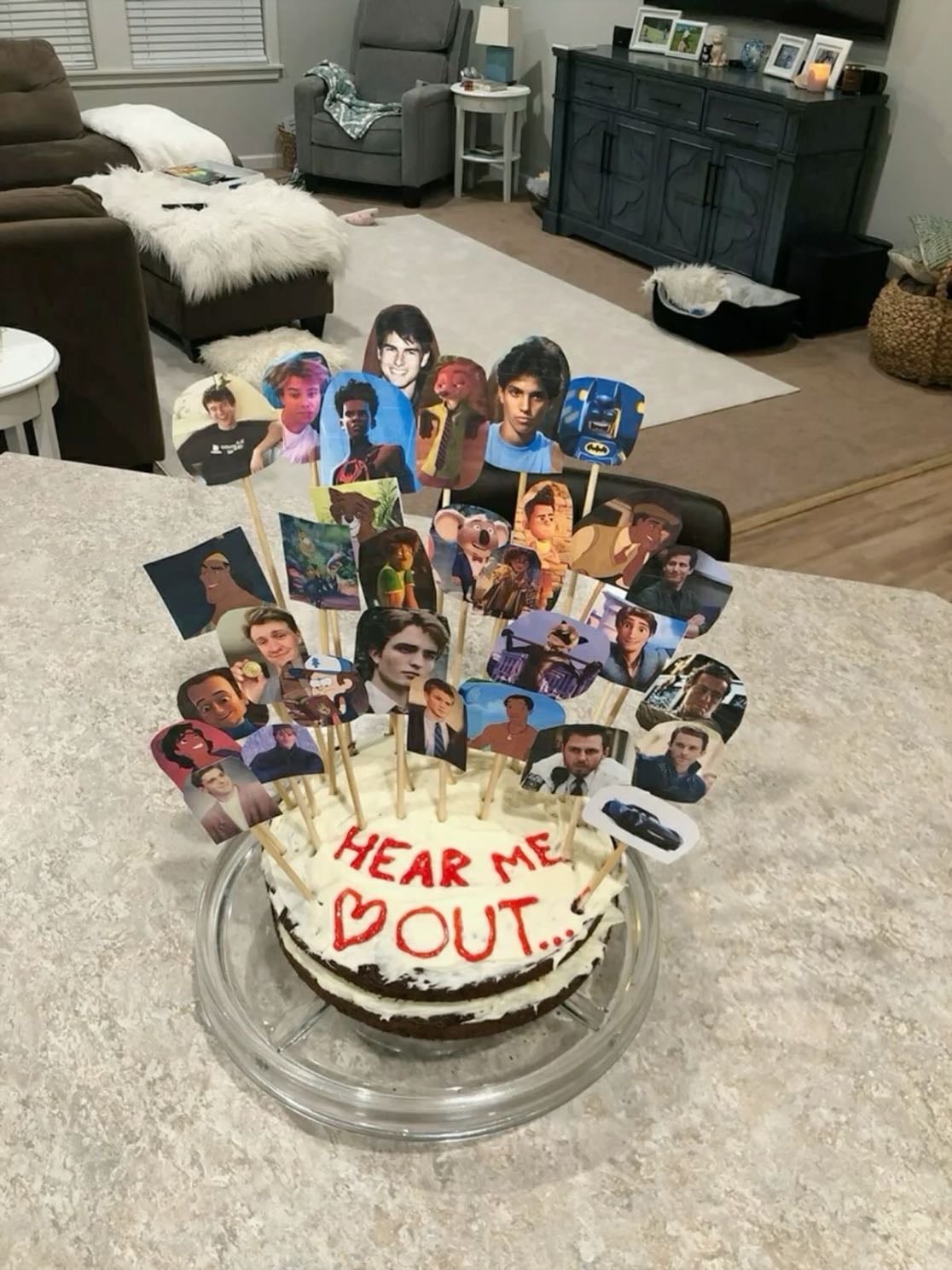 Make a heart me out cake