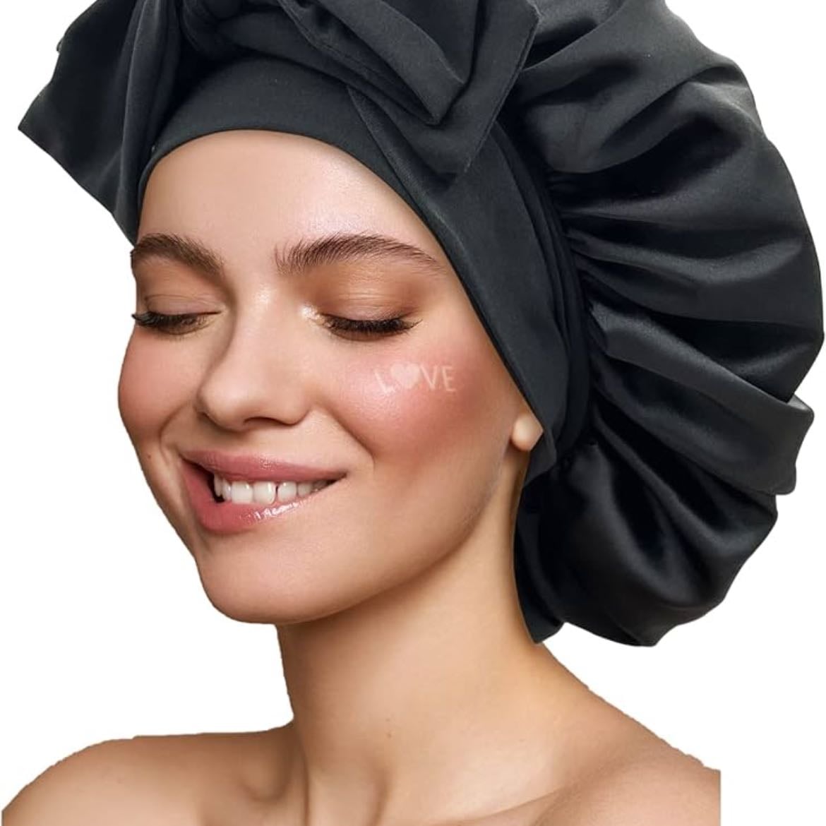 hair bonnet - looks dumb but helps with hair health!