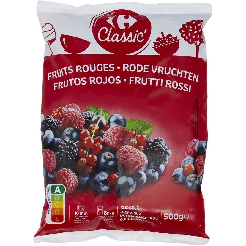 Fruits rouge congelé