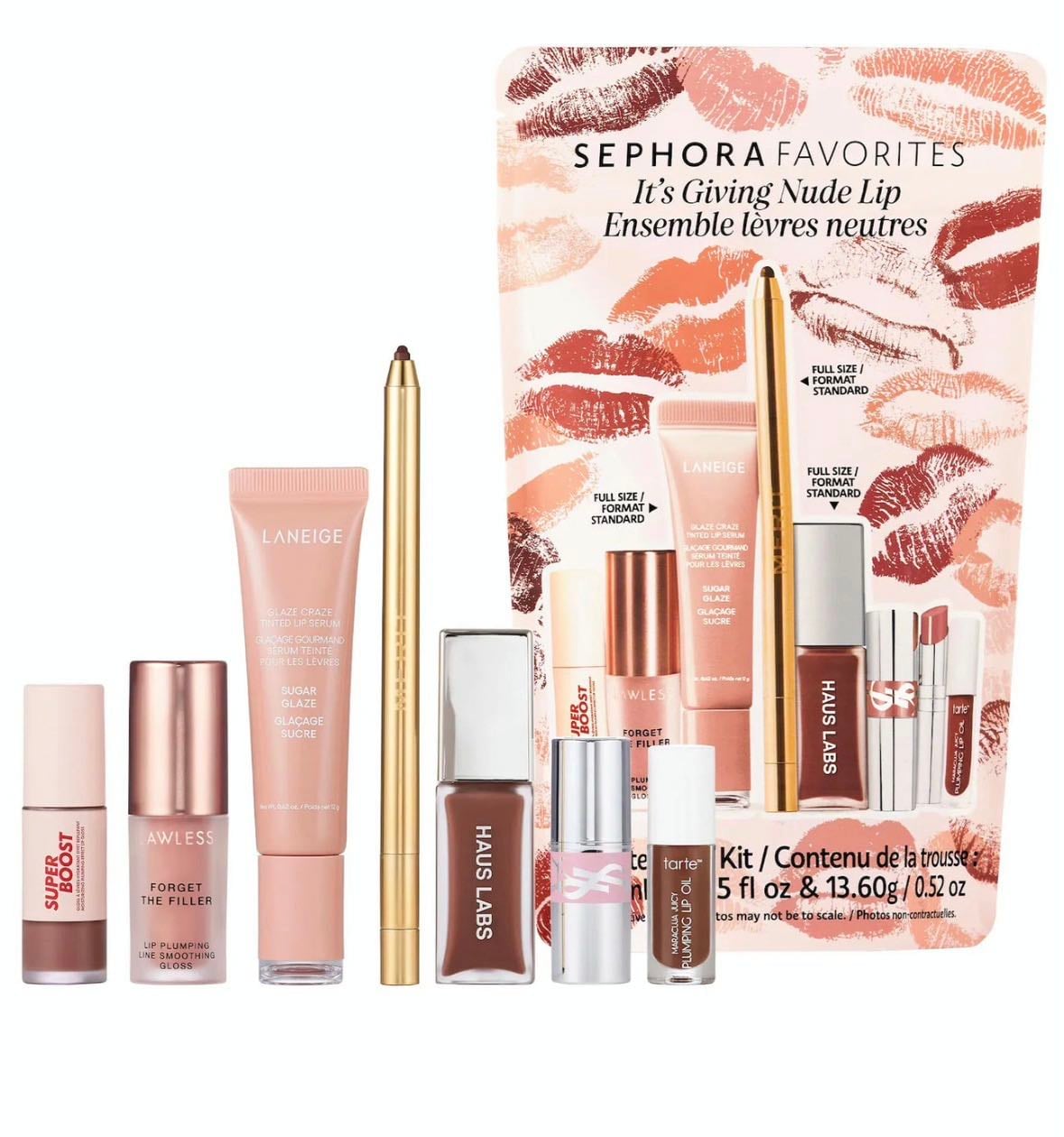Sephora Favorites -It's Giving Nude Lip Makeup Value Set