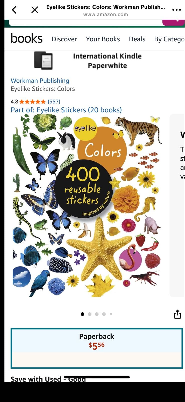 Eyelike stickers colours