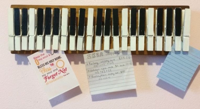 piano reminder board