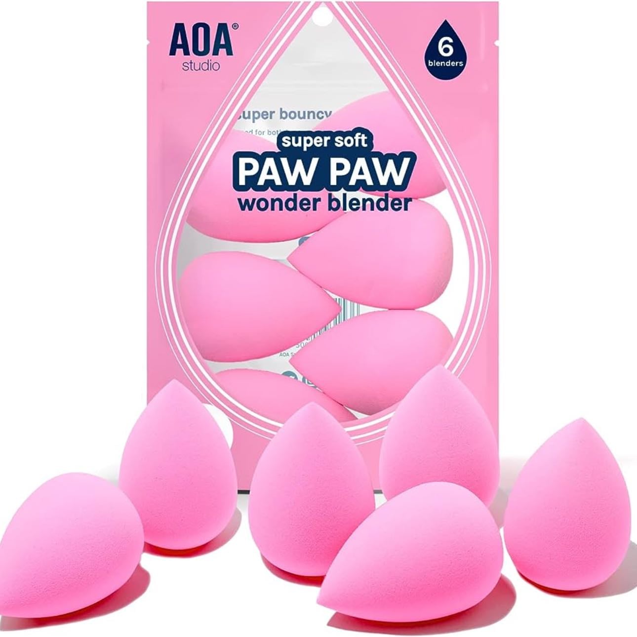 AOA STUDIO - Juego de 6 esponjas de maquillaje Collection Makeup, batidora de maquillaje sin látex y de alta definición para polvo, crema y líquido, supersuave, Wonder Blender Beauty Cosmetic - $288.70