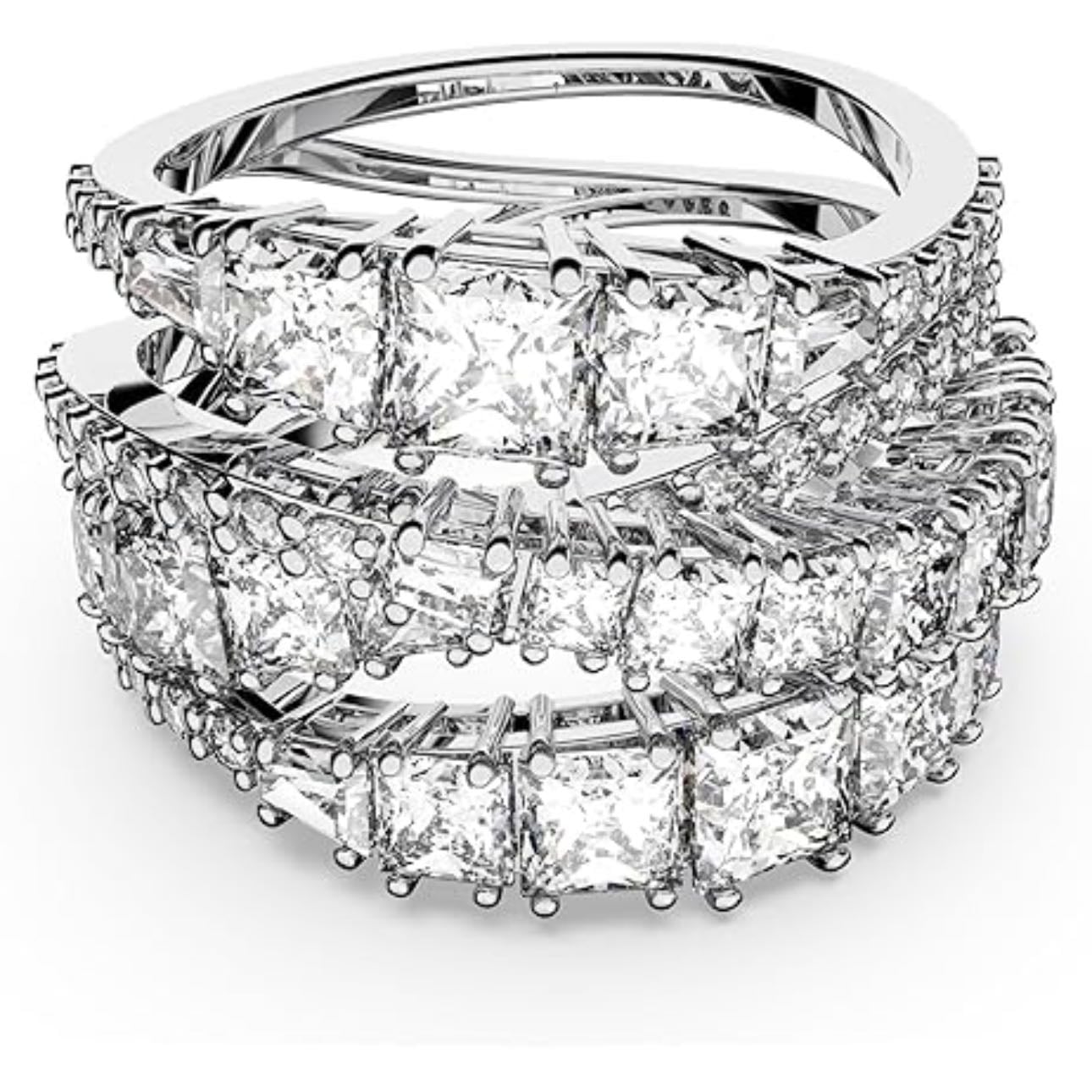 SWAROVSKI Anillo ancho Twist con cristales Swarovski Mujer - $5300 Size 55