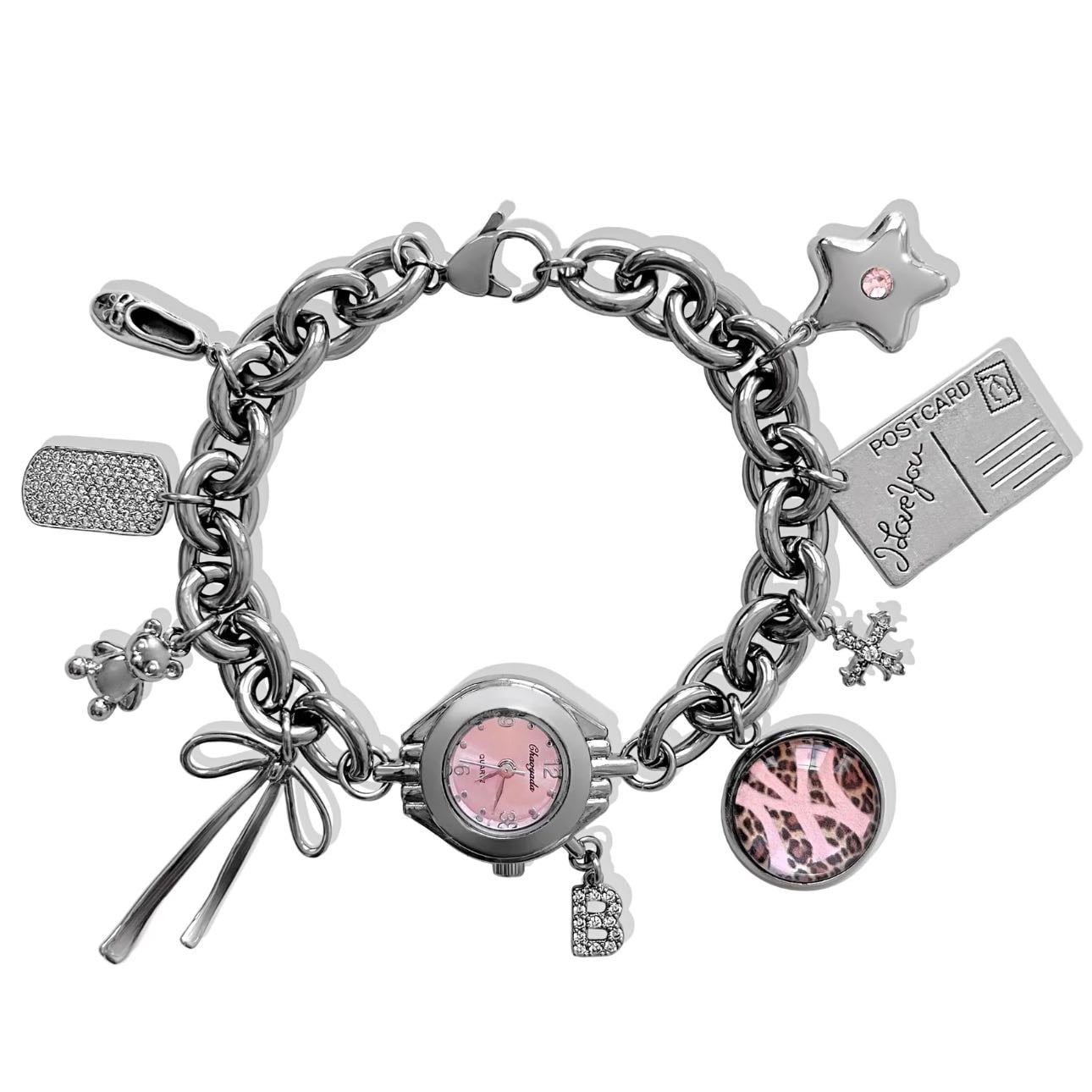 ON THE WAY CUSTOM WATCH BRACELET IN PINK - $68 USD Size 6” Letter N