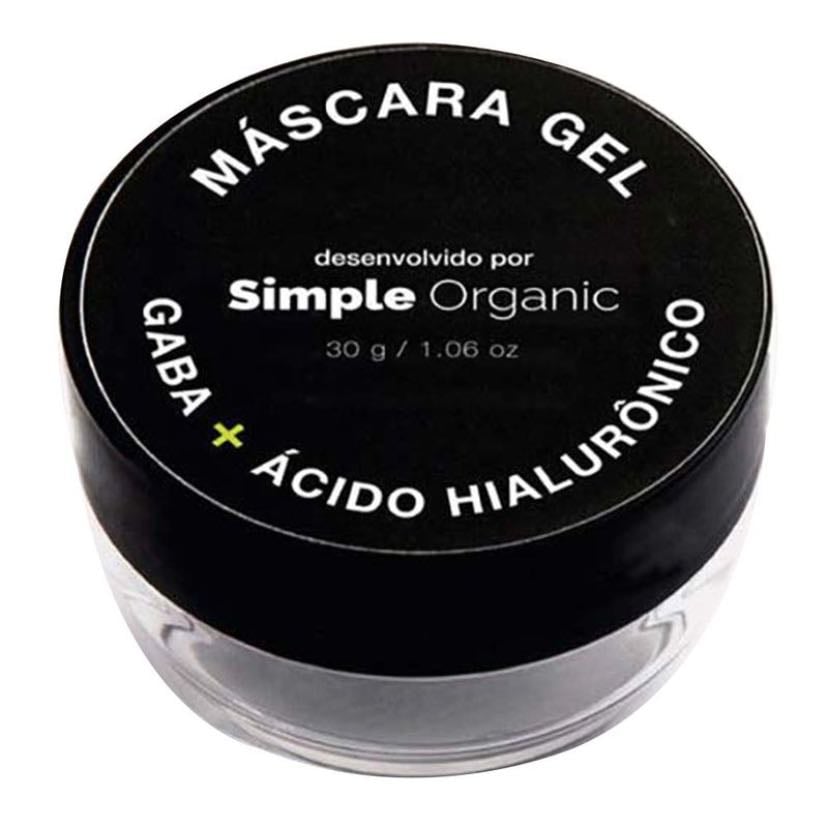 máscara gel gaba + ácido hialurônico simple organic