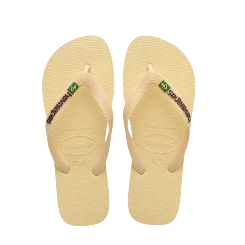 chinelo havaianas brasil logo creme