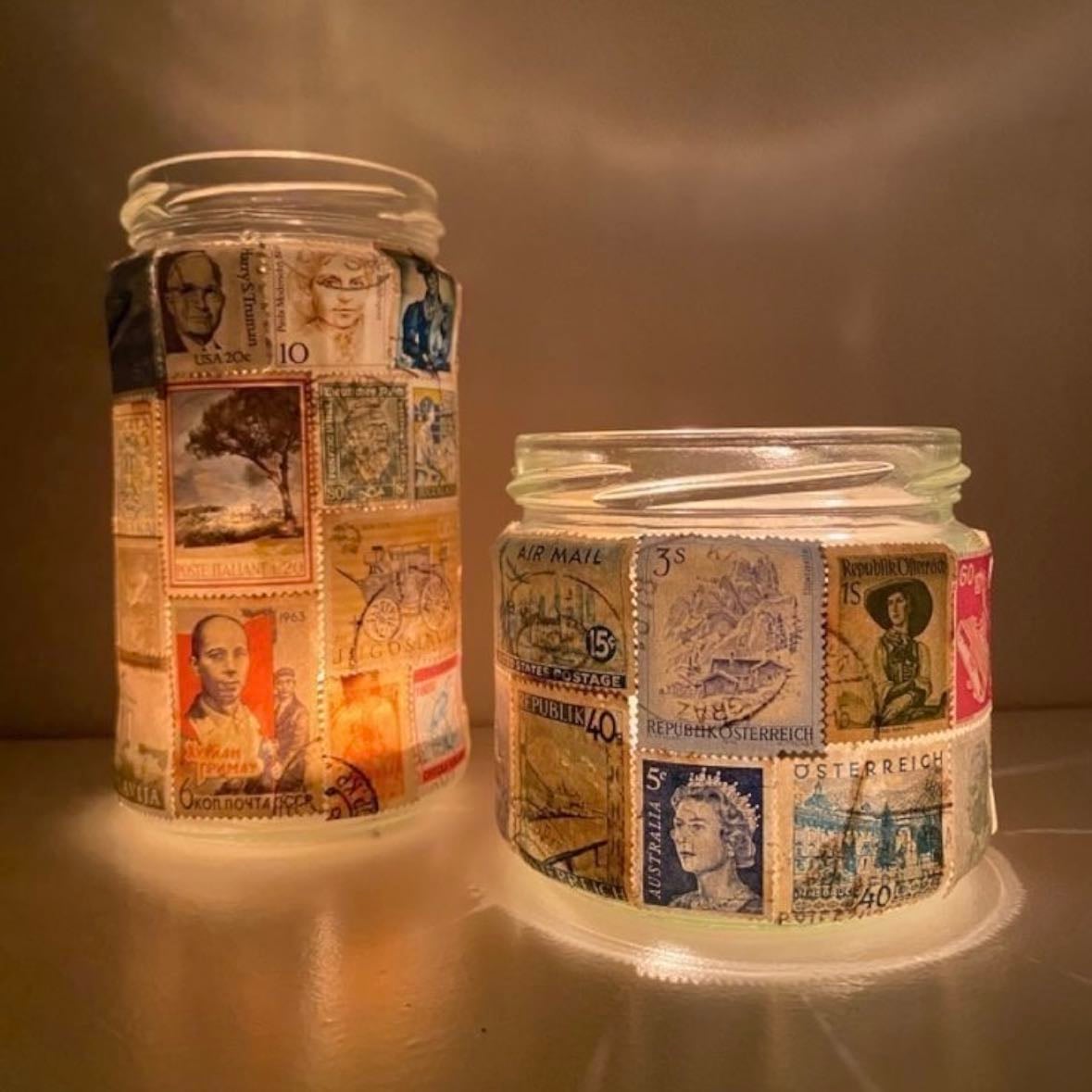 stamp light jars