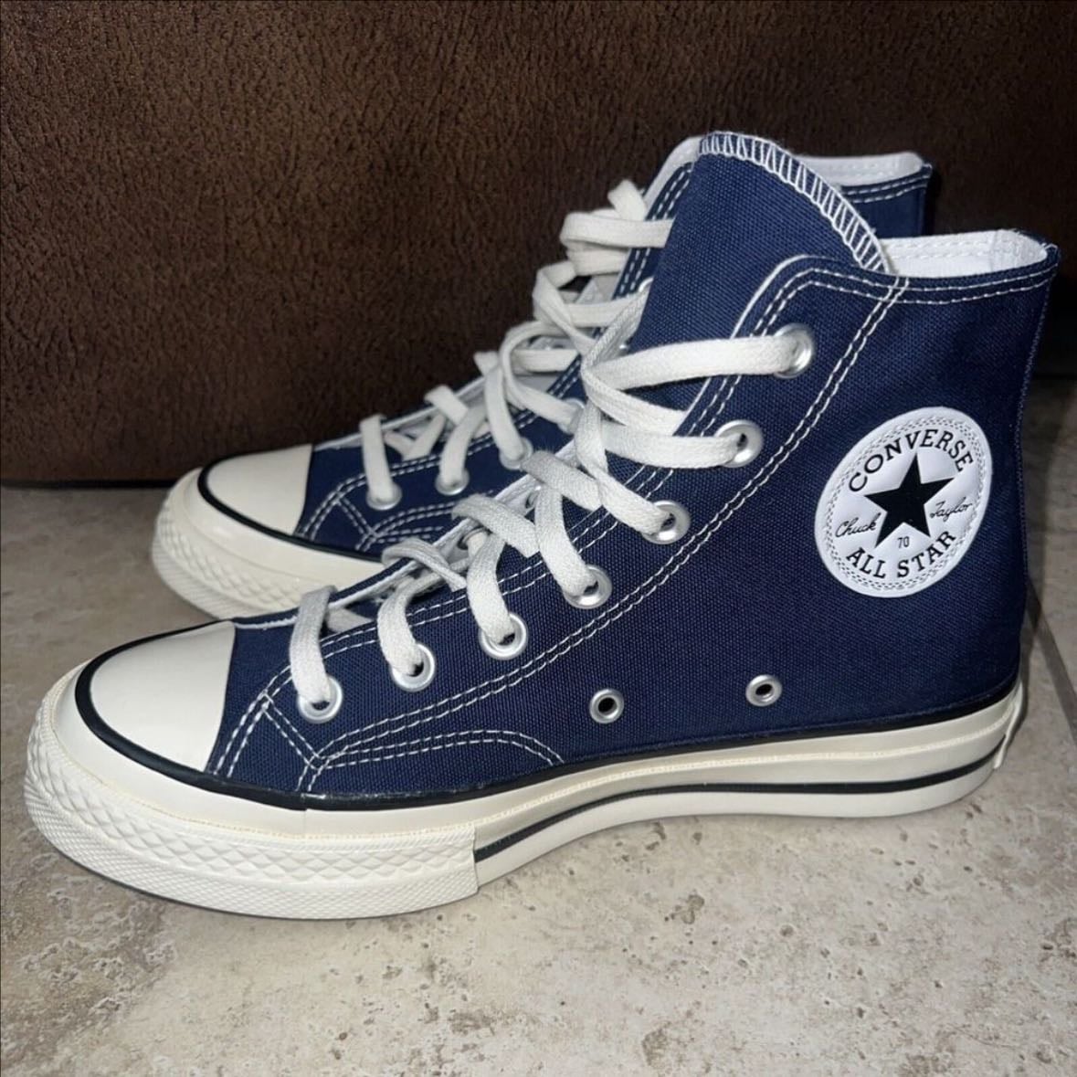 navy blue converse