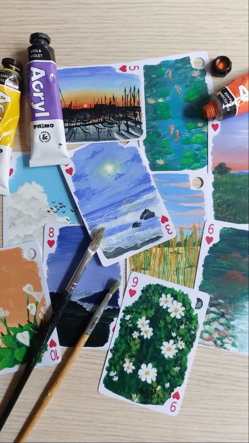 paint playing cards