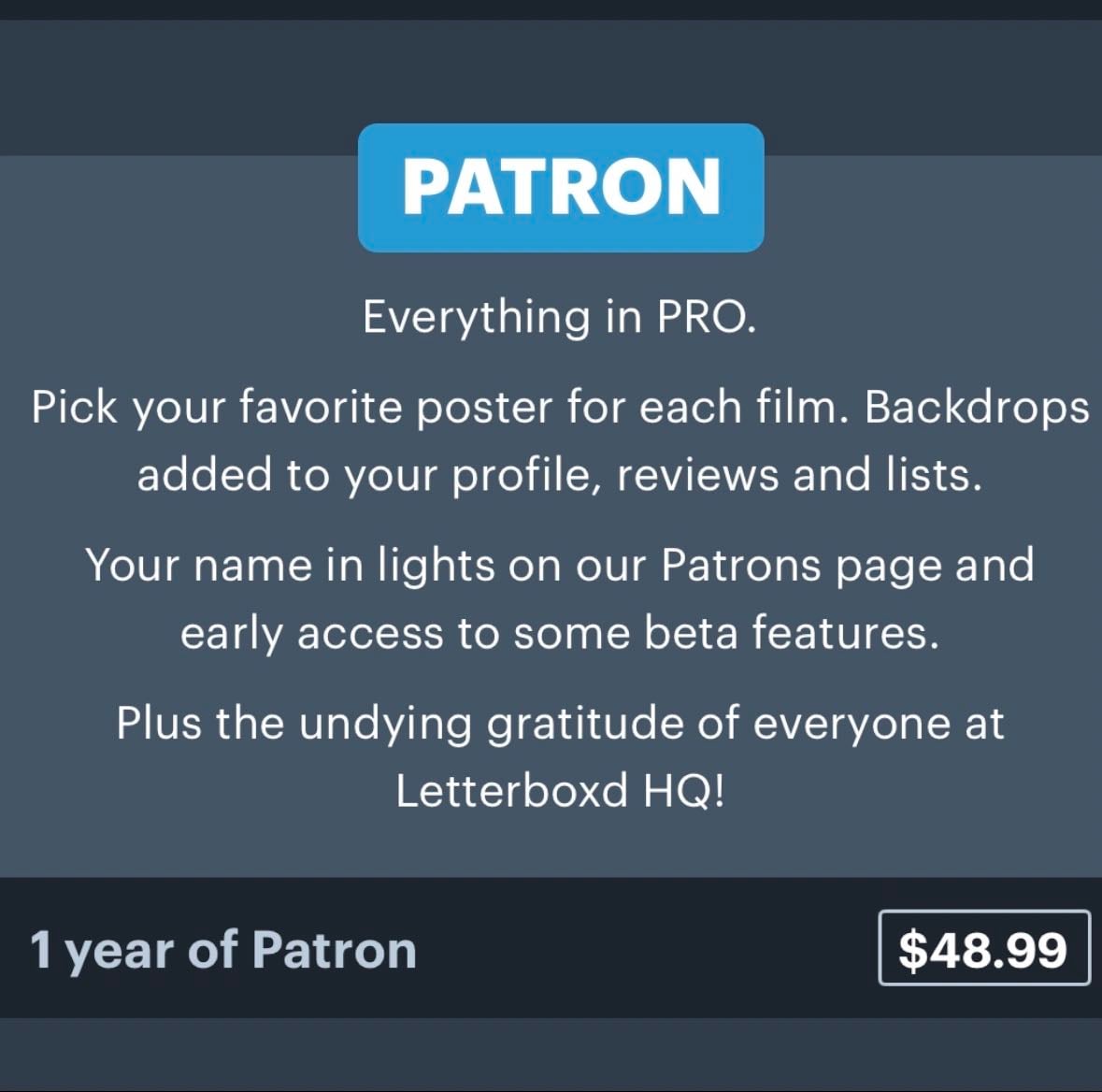 letterboxd patron