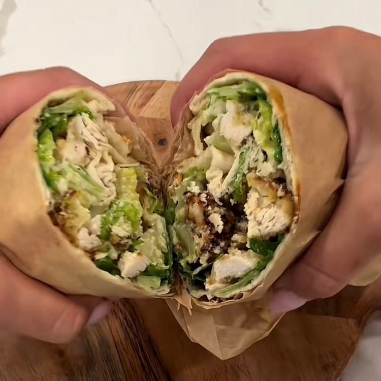 crispy chicken caesar wrap