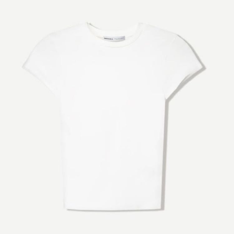 basic white top - bershka