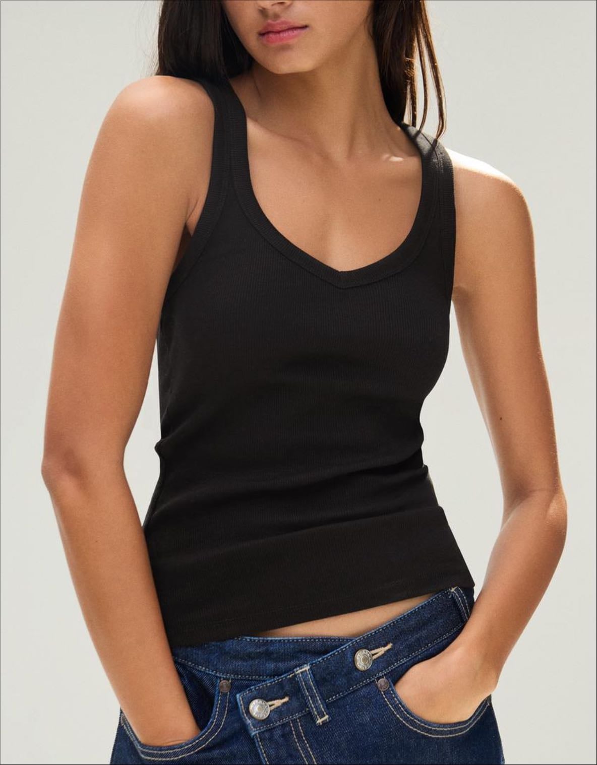 CAMISETA TIRANTES BÁSICA RIB - Bershka