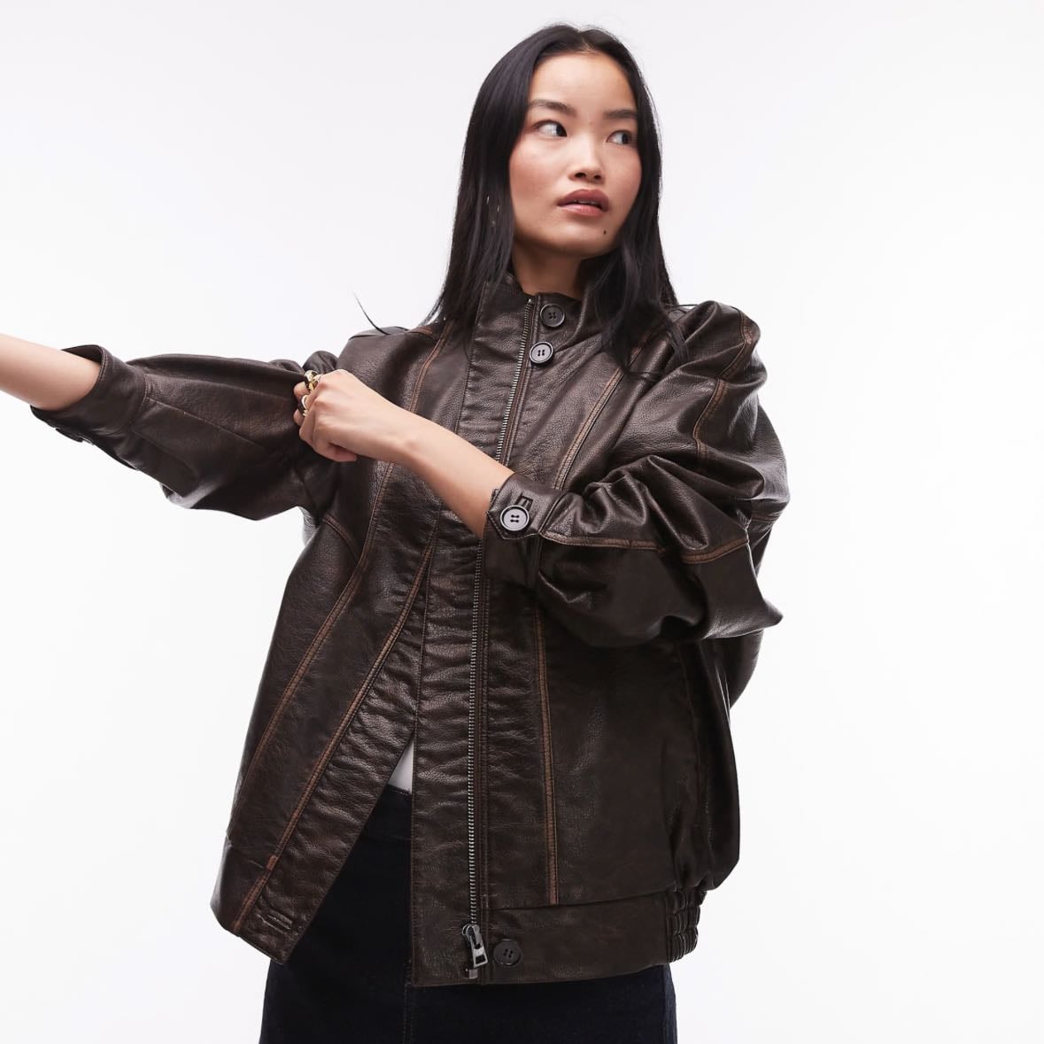 Chaqueta De Cuero - ASOS