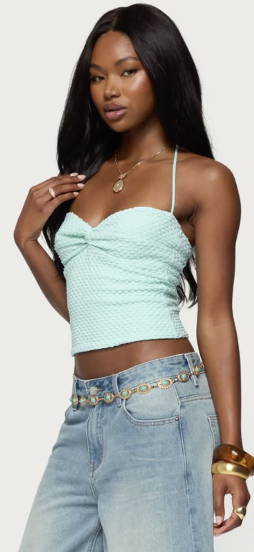 edikted zoee twisted textured halter - $17