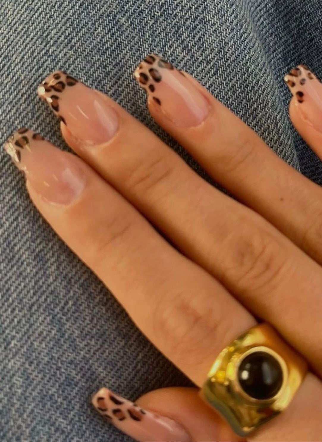 leopard french tip 1