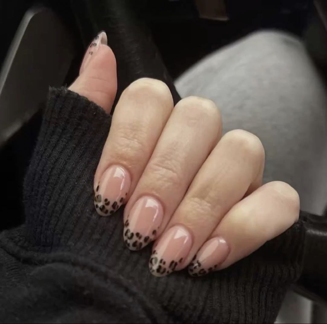 leopard french tip 2