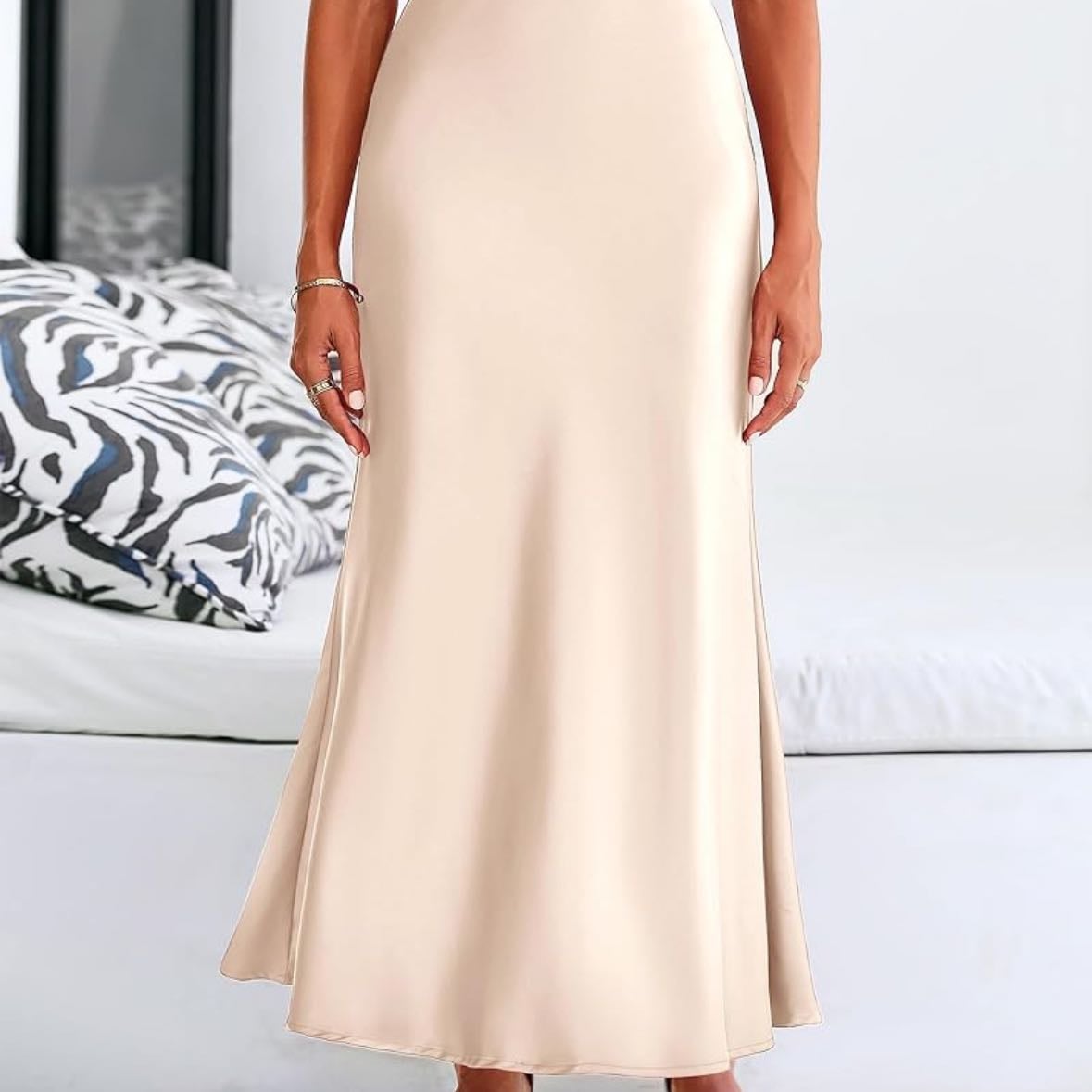 satin maxi skirts