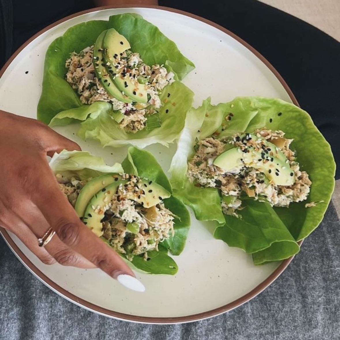 lettuce tuna tacos