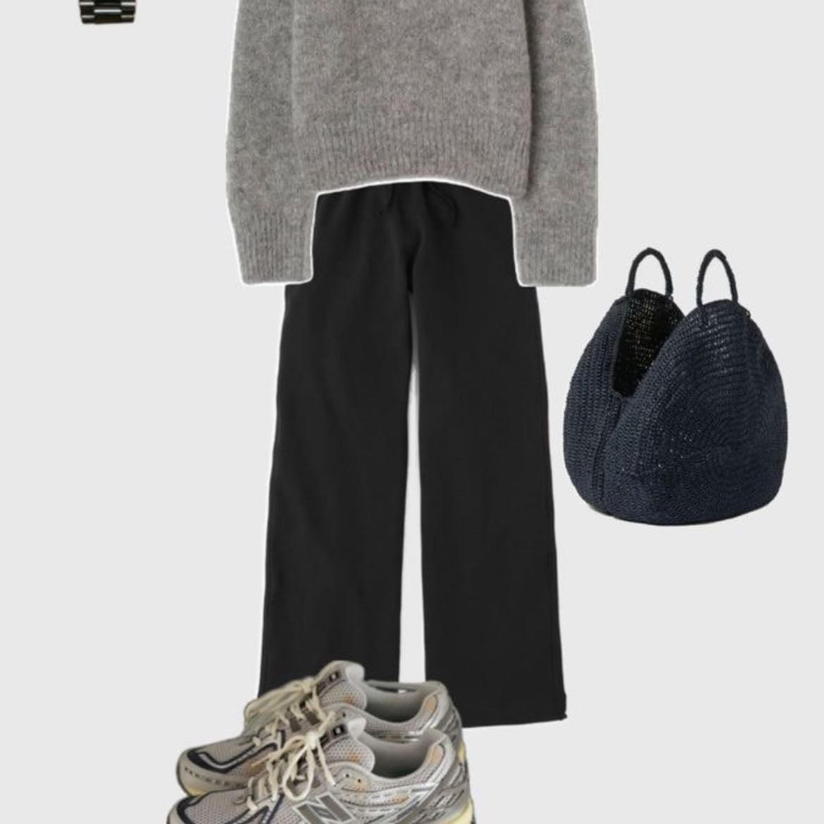 Nb530 π//π· - Suit pants, grey sweater,Nb530