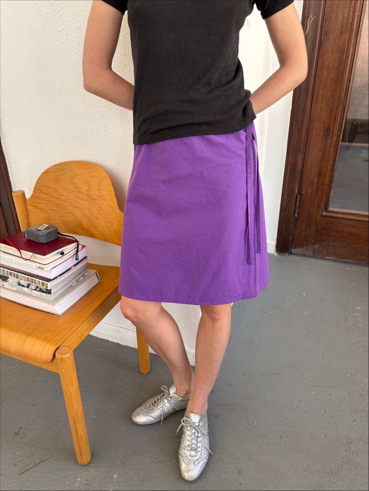 brooke callahan purple straight skirt - size m