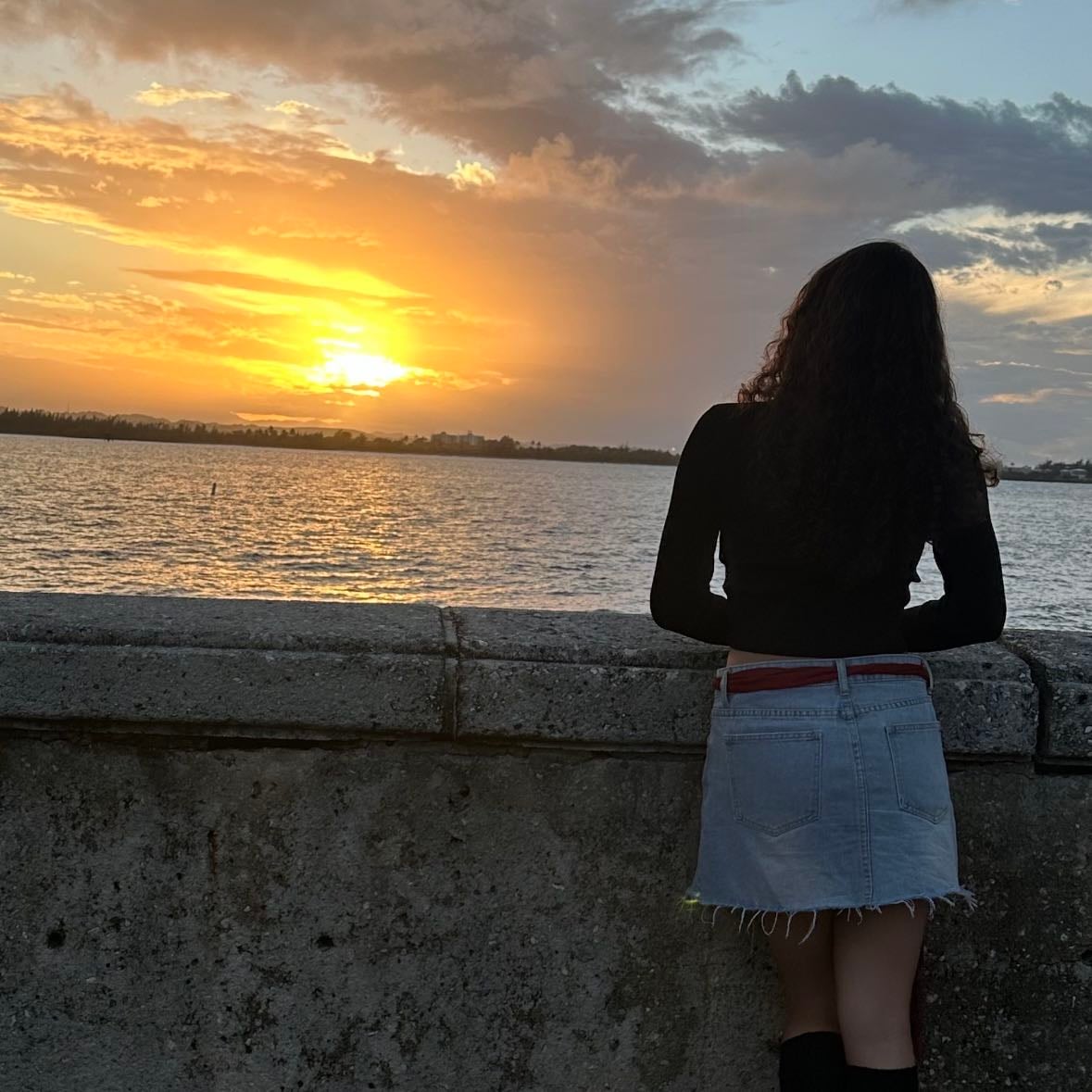 watch the sunset - It makes me feel magical. For me, it's a special moment. Feeling the breeze, the sun, the ocean. Simply magical.