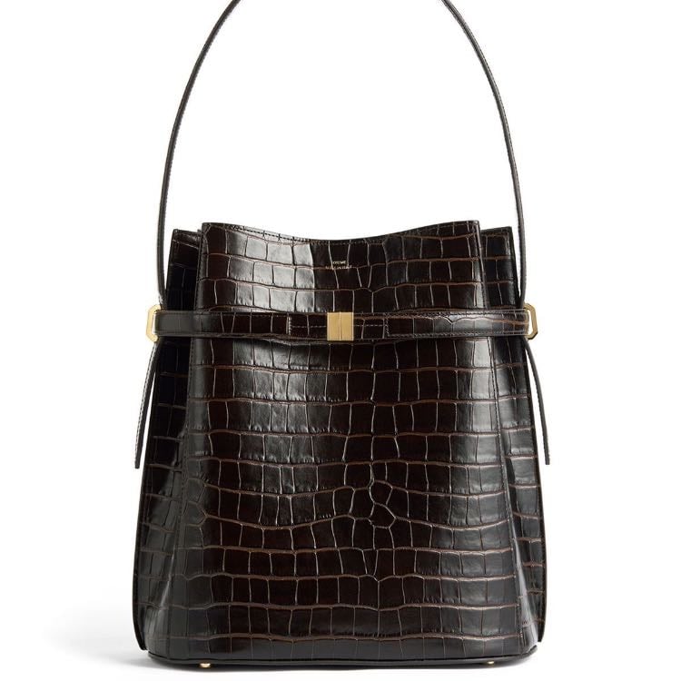 belted leather bag
