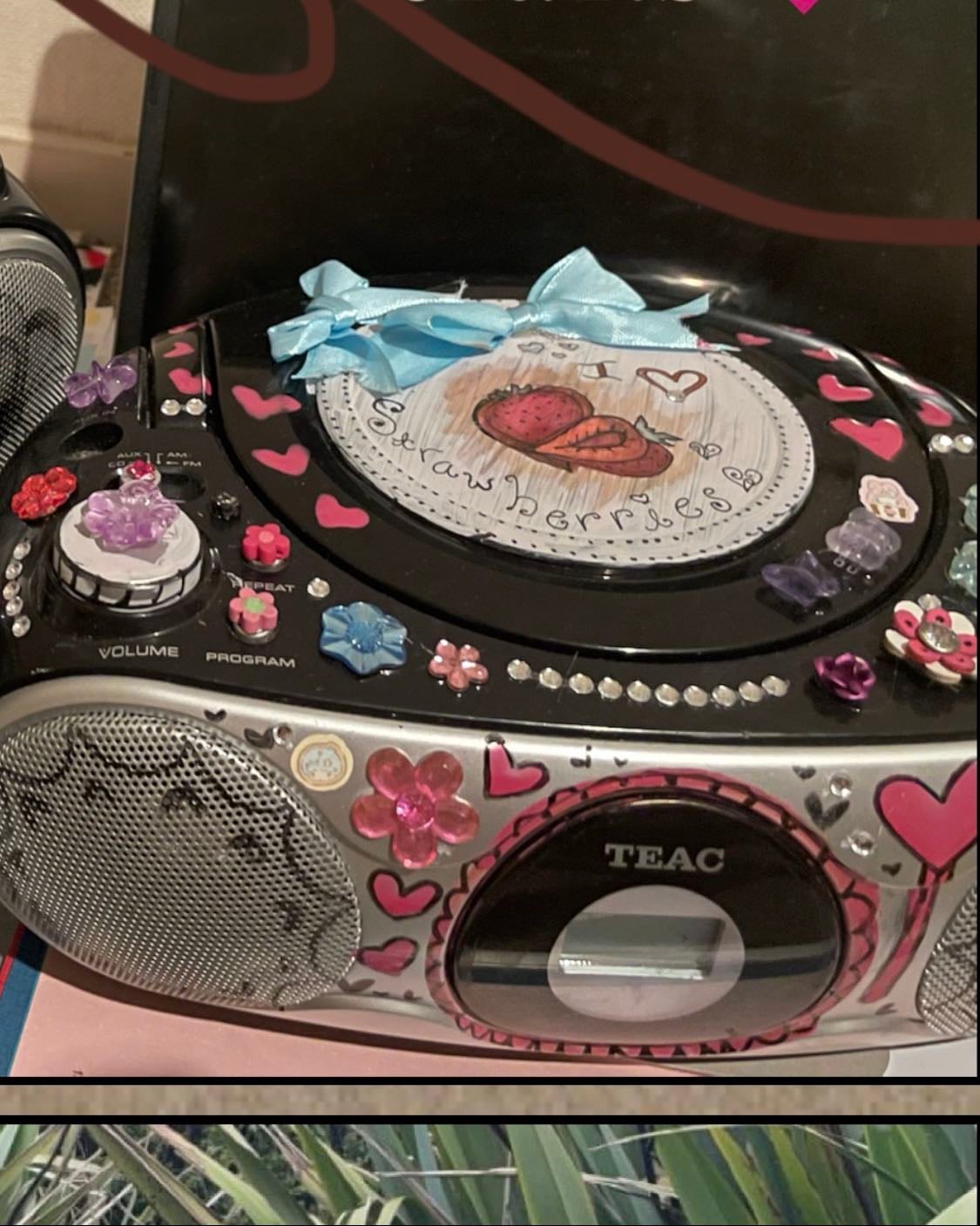 decorated cd player