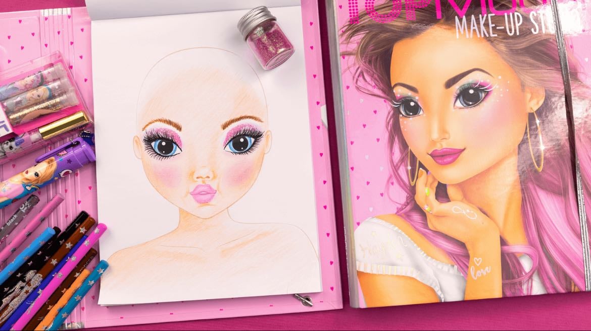super model makeup dessin