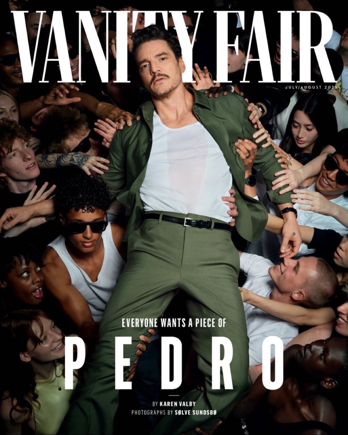 pedro - just pedro in anything, specifically the vanity fair photoshoot and interview