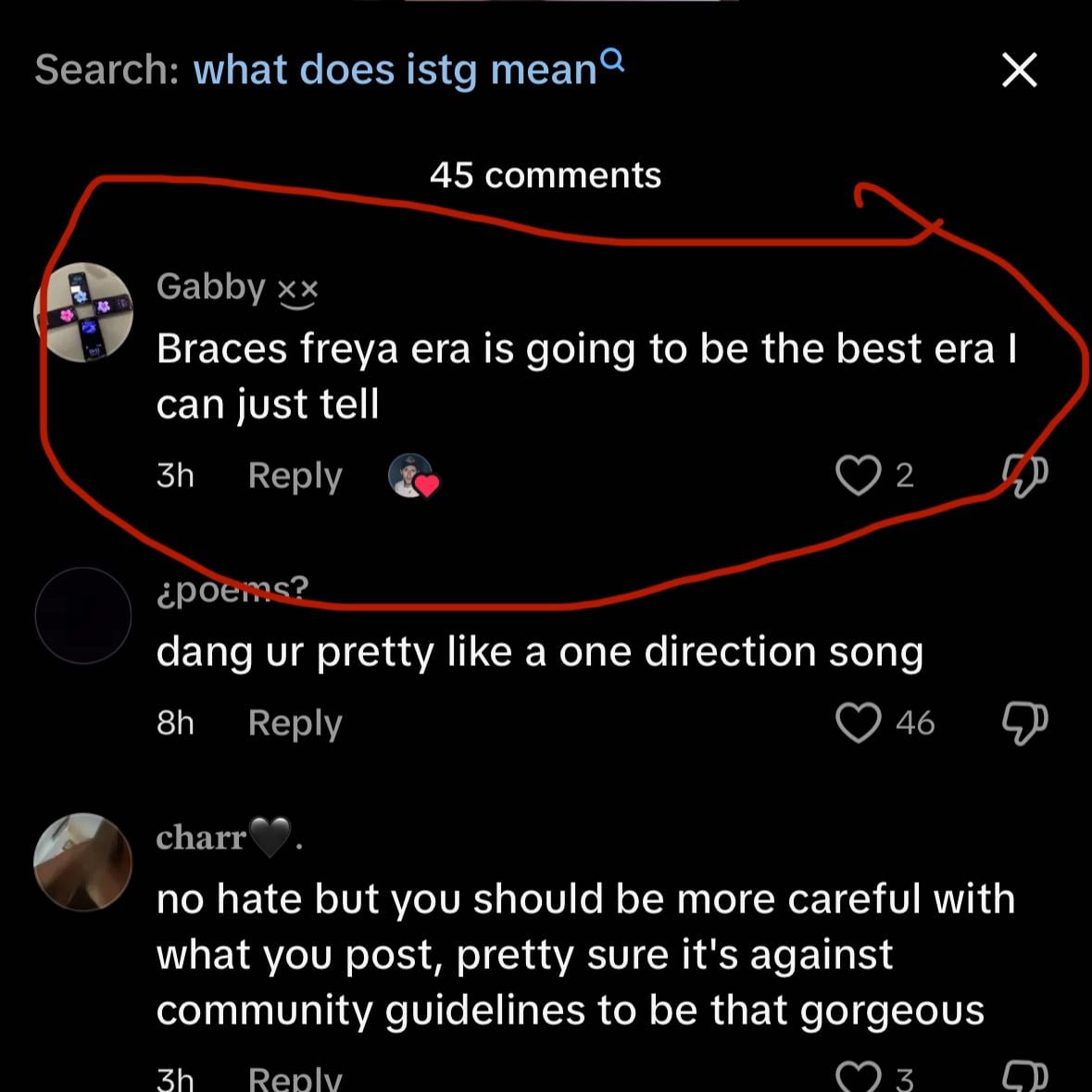 LIKING MY COMMENT