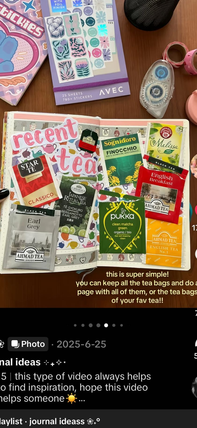 Tea bag page