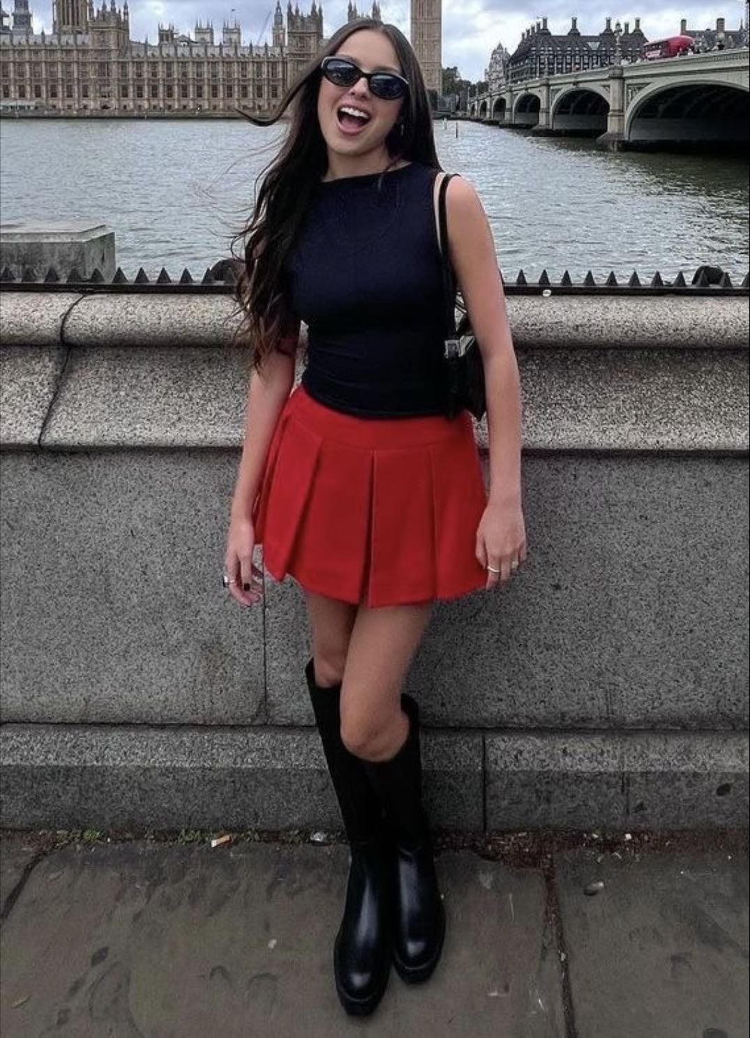 tank top + skirt