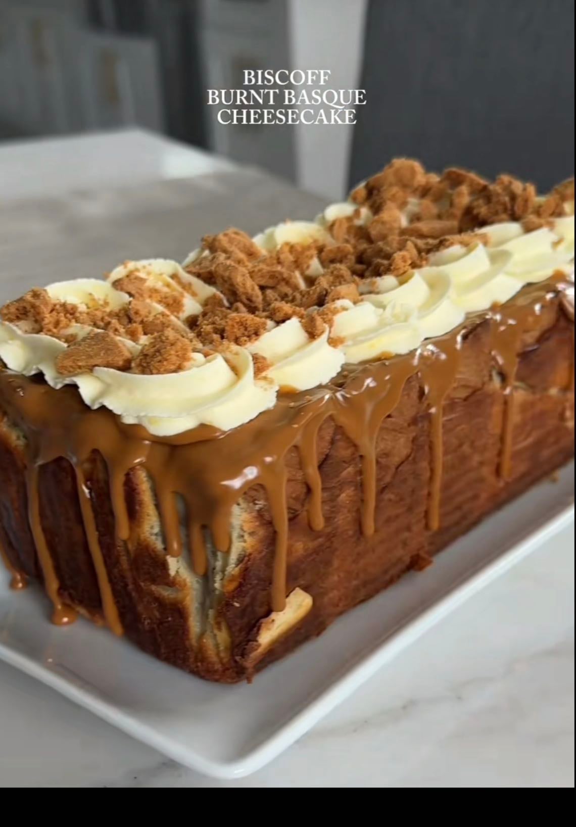 biscoff brunt basque cheesecake - @dolcebakes_