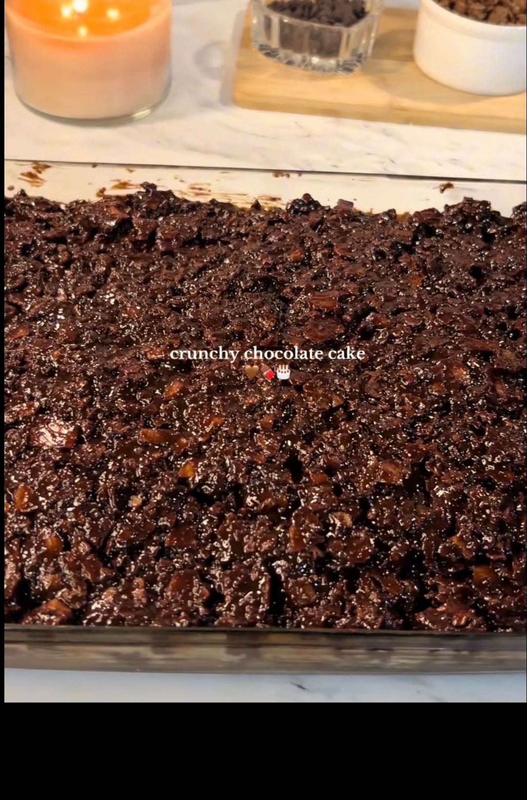 crunchy chocolate cake - @sugarspiceddreams