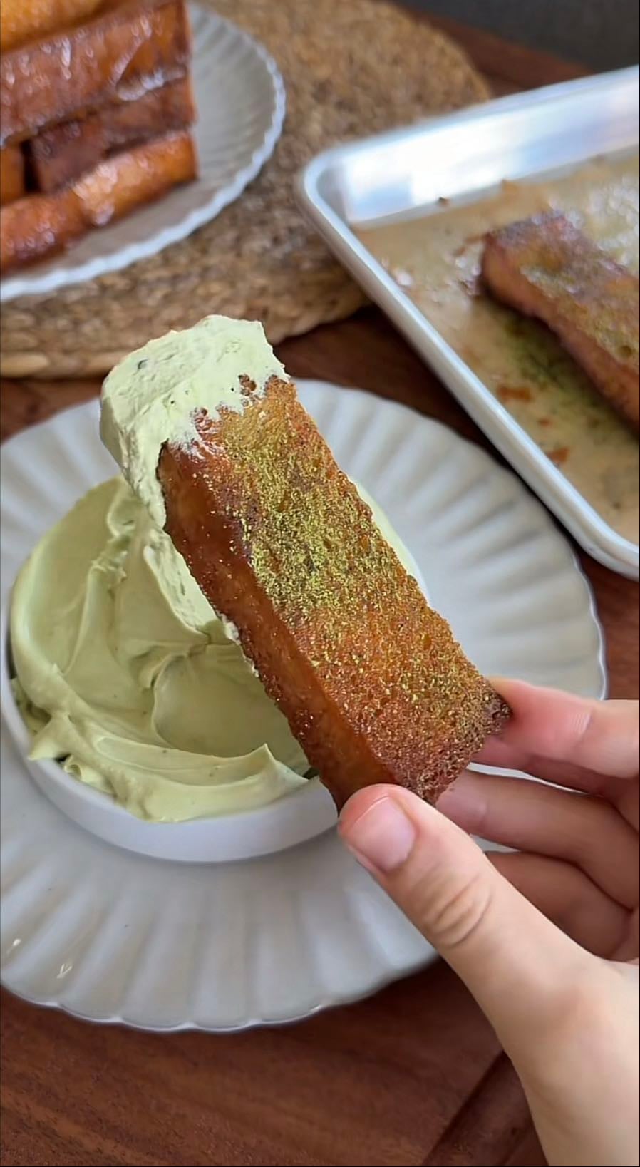 matcha honey butter sticks - @dolcebakes_