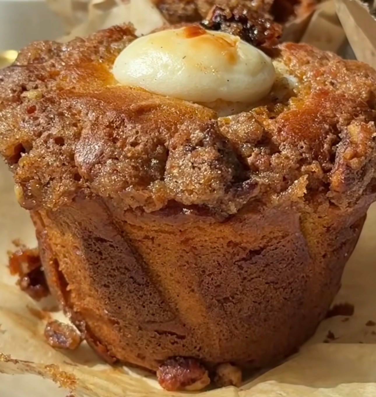 brown butter sweet potato cream cheese muffins - @wellmadebykiley
