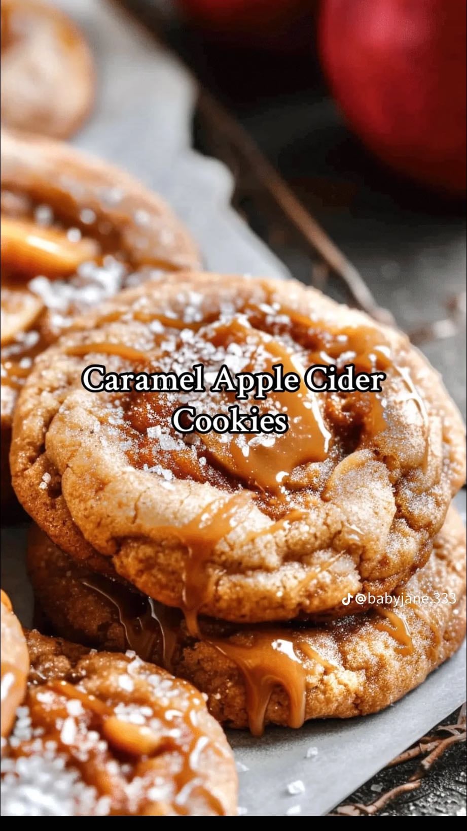 caramel apple cider cookies - @babyjane.333