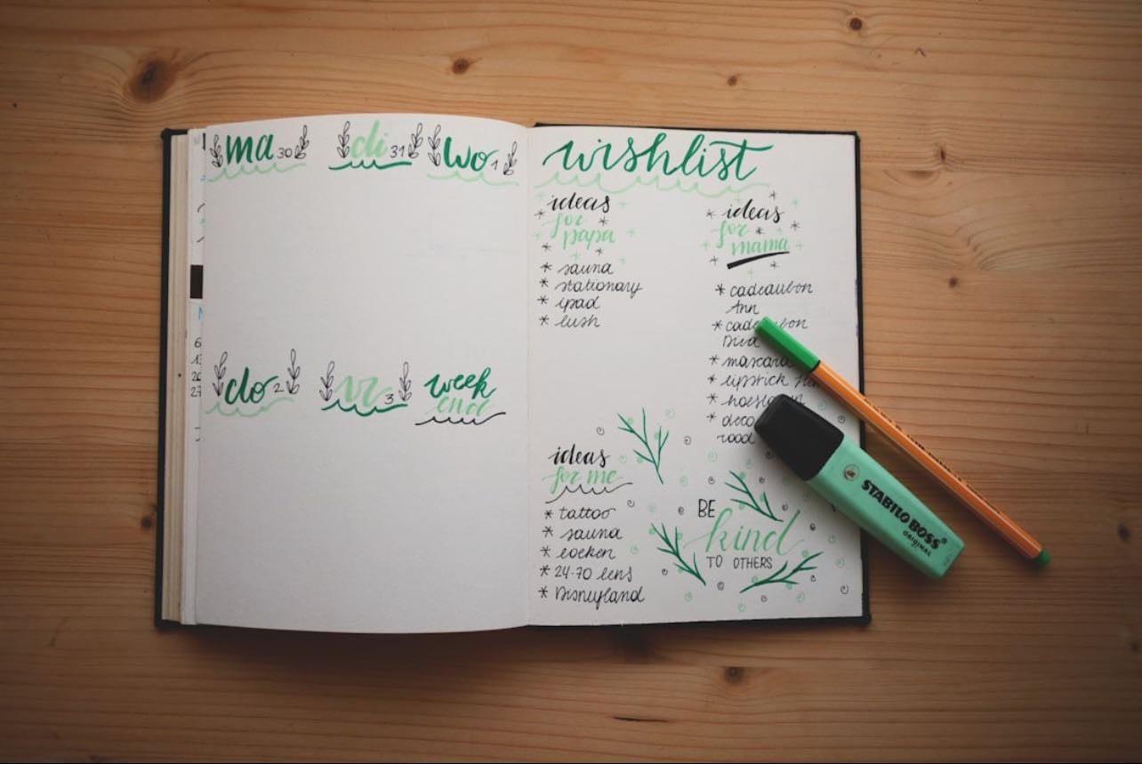 create a bucket list. or any other list