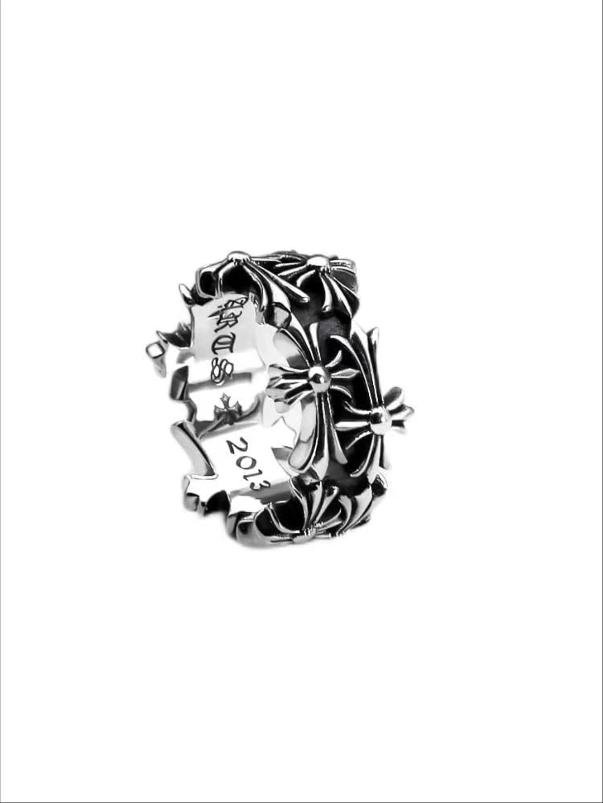 Chrome Hearts All Around Cross Ring