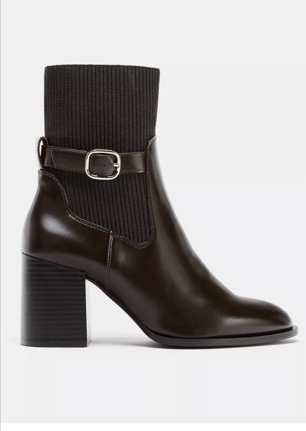 botines hebilla marrones