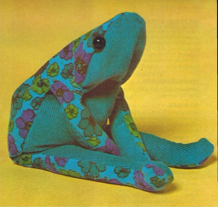 vintage rice filled frog stuffed animal - Pinterest