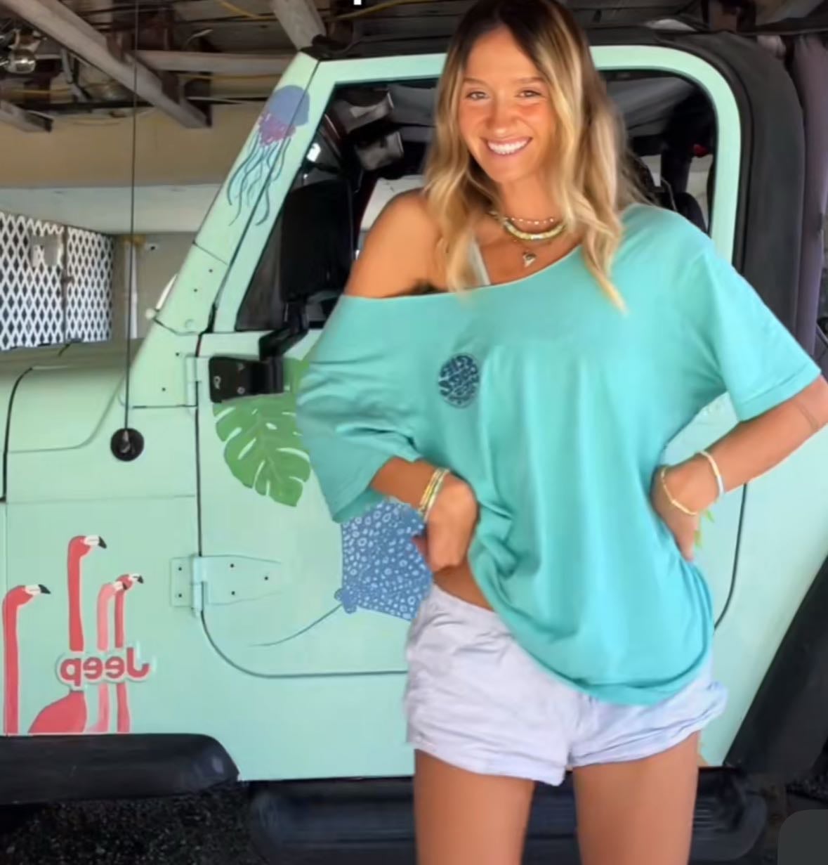 rip curl icon short sleeve tee - aqua