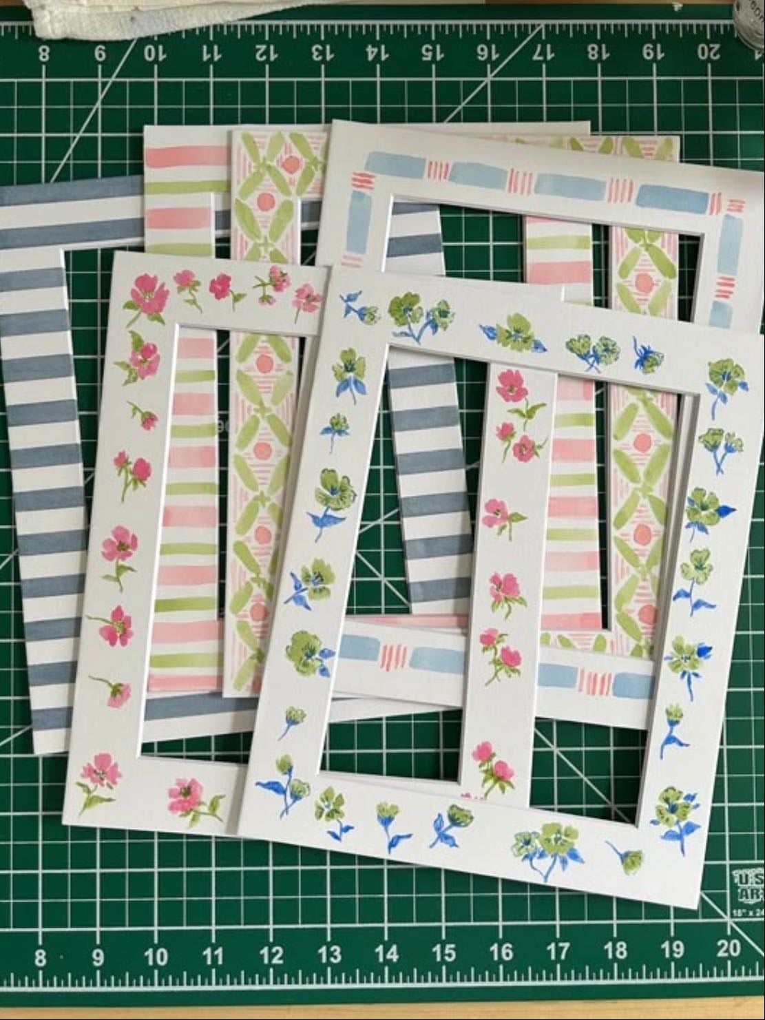 painted photo mat
