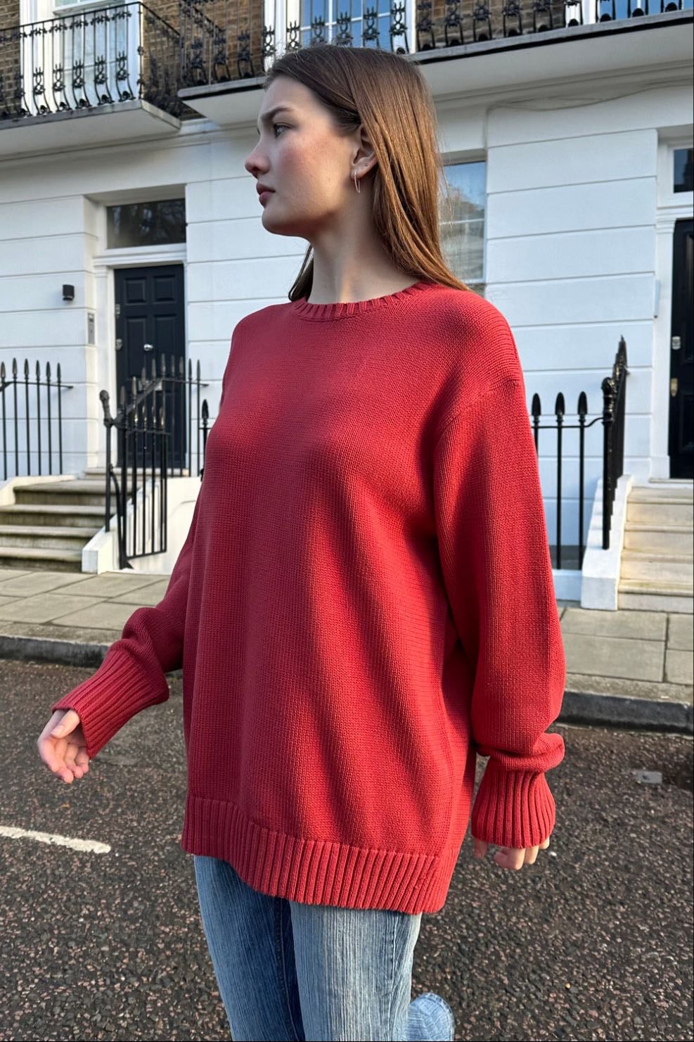 brianna sweater - red