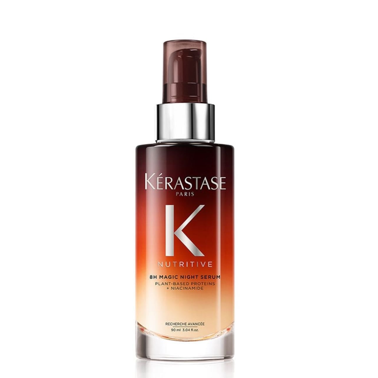 3. Night serum - de igual manera poner de medios a puntas un night serum. Yo uso el 8h serum nutritive de Kerastase