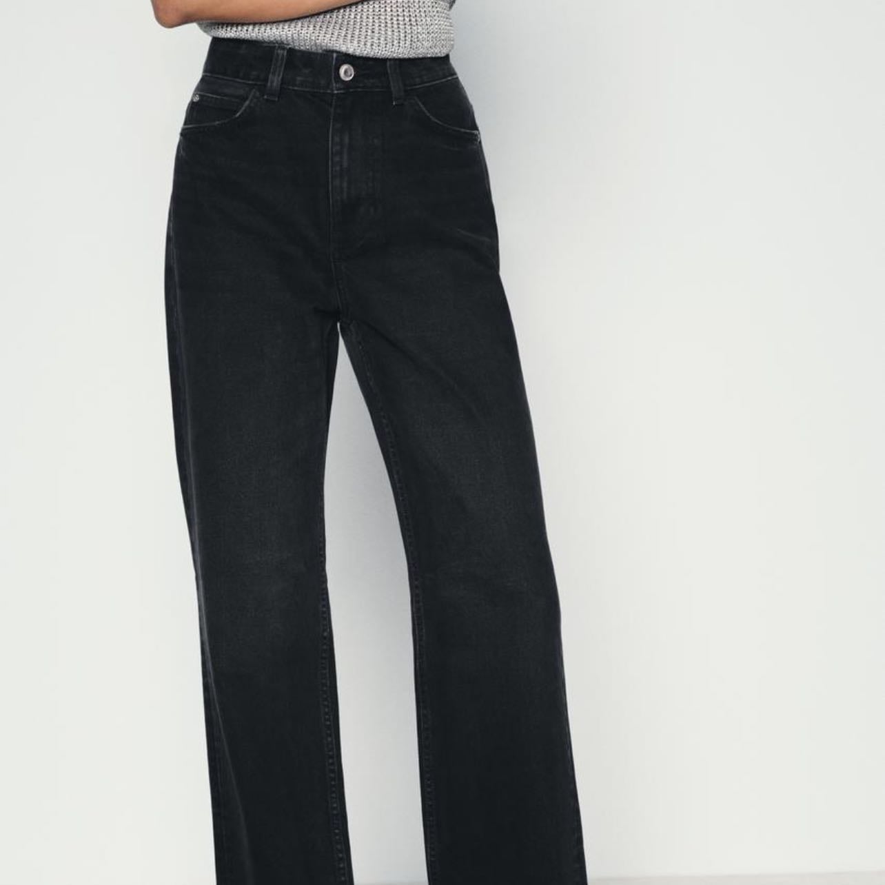 jeans negros mezclilla - zara/stradivarius