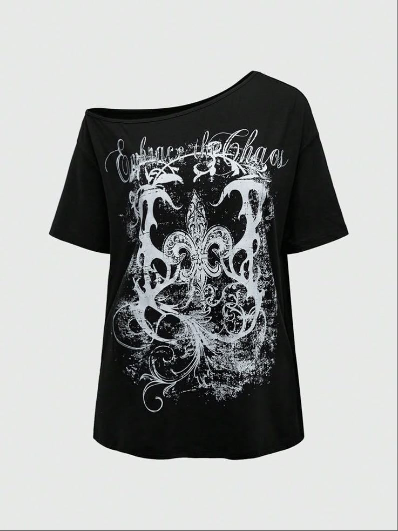 fake affliction style shirts - shein and poser core